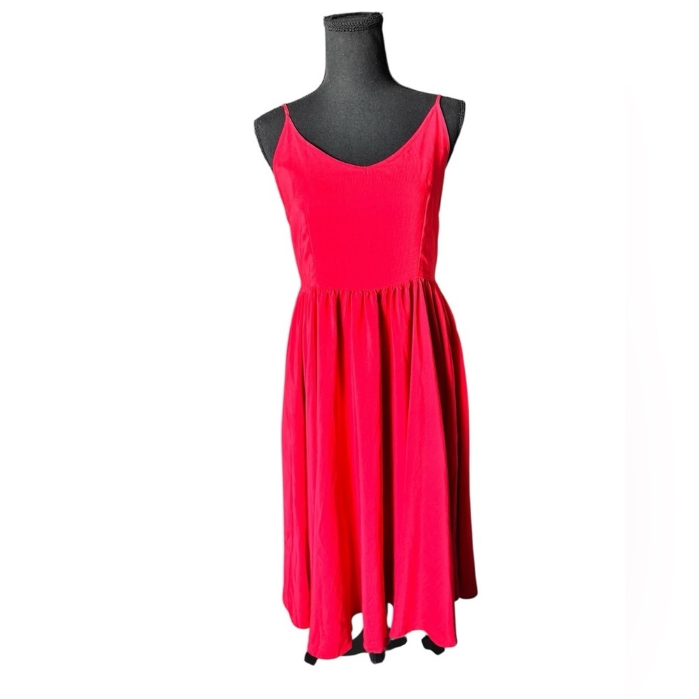 Molly Bracken Red Midi Dress Fit & Flare Valentine’s Date Night Romantic Chic S